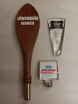 Vintage 1970's Oktoberfest Beer Tap Lot Handle Knob Lowenbrau Paulaner Miller  • $39.99