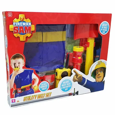 Fireman Sam Pretend & Play Utility Belt Set With Jacket & Accessories Ages 3+ • $40.22