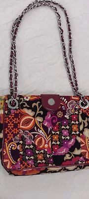 Vera Bradley Safari Sunset Small Chain Handle Purse 3 Pockets Gently Used • $4.99