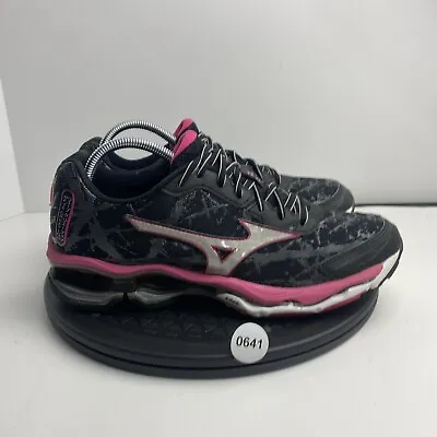 Mizuno Wave Creation 16 Women’s Size 10 J1GD150103 Black Pink Running Shoes • $33.93