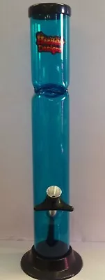 Headway 13  Acrylic Plastic Straight Ice Pinch Catch Waterpipe Pull Carb - Aqua • £32.77
