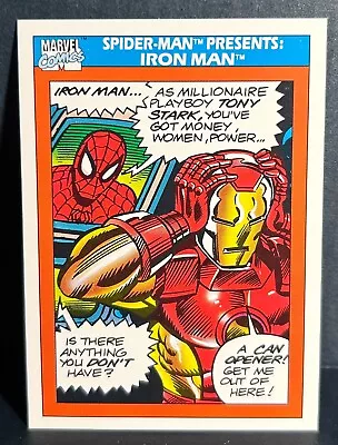 1990 Impel Marvel Spiderman Presents: Iron Man #159 Trading Card • $1.25