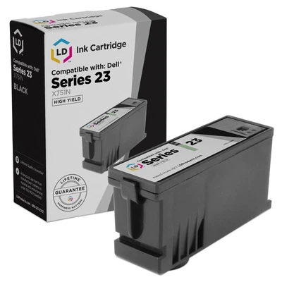 $7.99 • Buy LD X751N T107N 330-5258 Black HY Ink Cartridge For Dell Series 23 V515w Printer