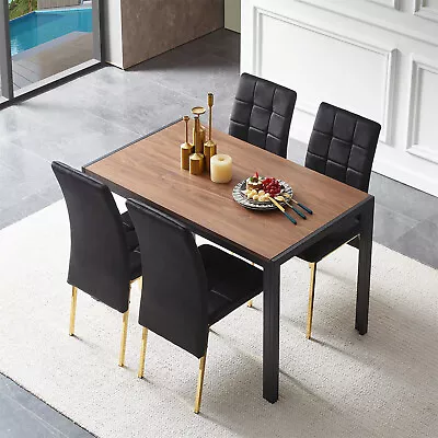5 Piece Dining Set With 4 High Back Dining Chair Dining Table For Kitchen Room • $388.99
