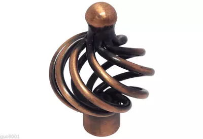 House Guard Antique Copper Birdcage Kitchen Cabinet Knobs Pulls  60 76 96mm • $1.19