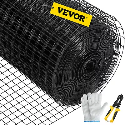 VEVOR Welded Wire Fence Vinyl Coated Chicken Rabbit Mesh 1 X1  16 Gauge 48 X50' • $91.19