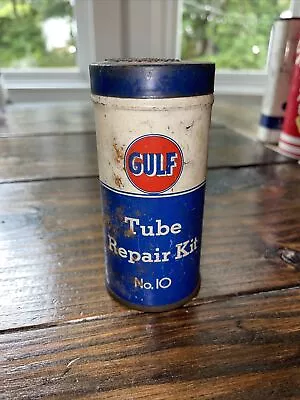 Vintage GULF Tube Repair Kit No. #10 Tin Gas & Oil Advertising • $34.95