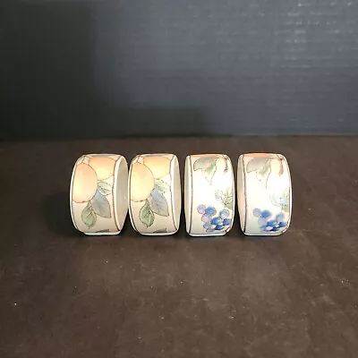 Mikasa  Garden Harvest  Set Of Four (4) Ceramic Napkin Rings - 2 Inch • $19.99