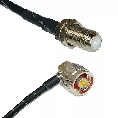 RFC195 F FEMALE To N MALE ANGLE Coax RF Cable USA-Ship Lot • $13.49