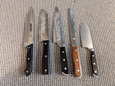 Kitchen Knife Lot Of 5 Koch Messer Wolfgang Puck Oneida National Headquarters  • $29.74