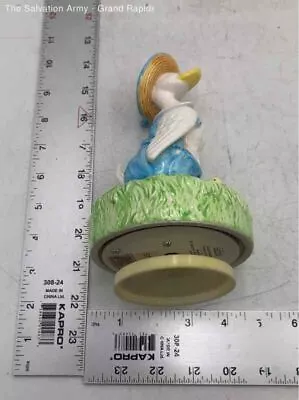 Vintage Schmid Beatrix Potter Drake Puddle Duck Revolving Music Box Works • $5.99