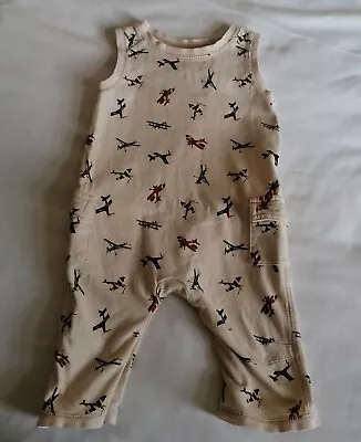 GAP Areoplane Print Outfit Overalls Age 3 - 6 Months • £1.99