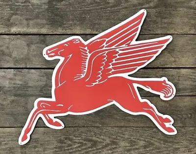 MOBIL Pegasus Gasoline Officially Licensed Embossed Tin Metal Sign 20” X 27.5” • $82.70