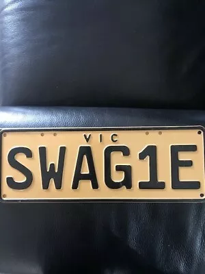 Vic Personalised Number Plates - Gold & Black Looks Fantastic Traveling Along. • $700