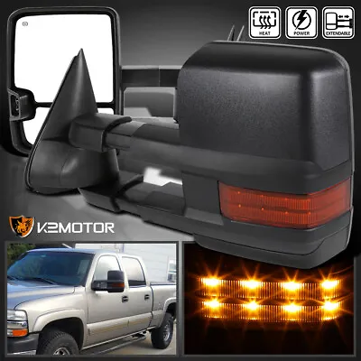 Fits 1999-2002 Chevy Silverado Sierra Power Heated+LED Signal Lights Tow Mirrors • $111.59