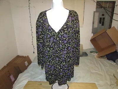 Vikki VI Ve Ve Collection Womens 3/4 Sleeve Floral Blouse Sz 4X • $24.99