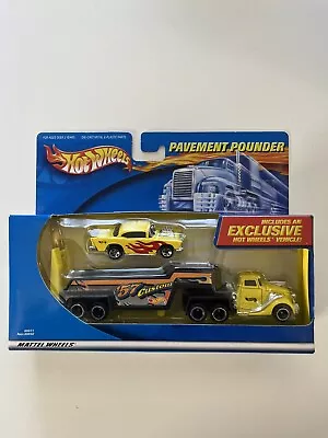 2001 Vintage Hot Wheels Pavement Pounder 57 Custom Chevy Bel-Air Yellow • $6