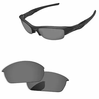 PapaViva Black Iridium Polarized Replacement Lenses For-Oakley Flak Jacket • $15.48