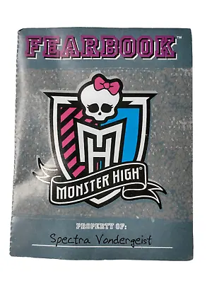 Monster High Spectra Vondergeist Doll Fearbook Only Yearbook Booklet Mattel 2012 • $10.99