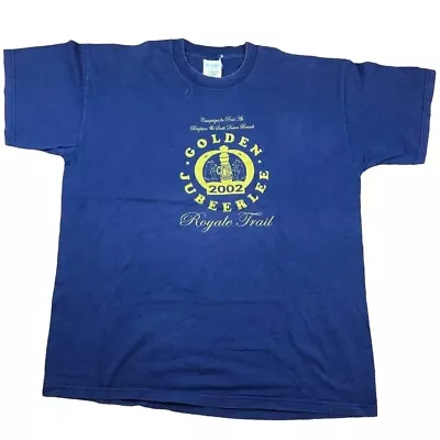 Golden Jubilee Vintage T Shirt Screen Stars XL Oversized Blue Navy UK British • £22.50