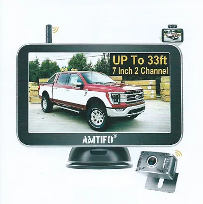 AMTIFO Wireless Backup Camera Car HD 1080P Reversing 7 Inch Monitor Kit AM W70 • £89.99