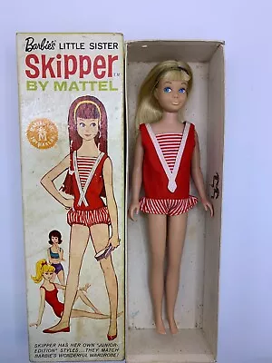 Vintage Skipper Lot 1960s Mattel Skipper Doll In Box W 5 Original Clothes Sets • $680