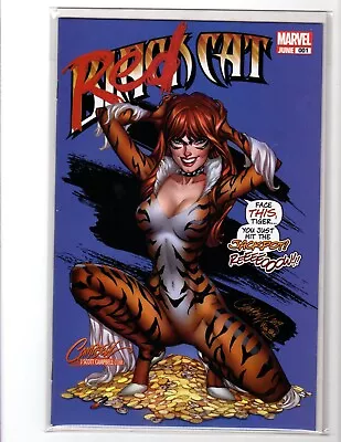 Black Cat #1 J Scott Campbell Cover C  Mary Jane Red Tiger Variant NM Unopened • $44.99