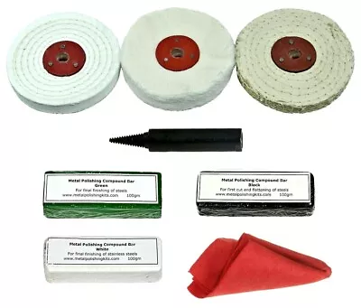 £23.95 • Buy Angle Grinder Car Polisher Steel Stainless Steel Polishing Kit 4  X 1/2  Mops