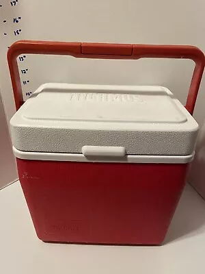 Vintage THERMOS 8 QTS Cooler Red & White Model 7708 • $4