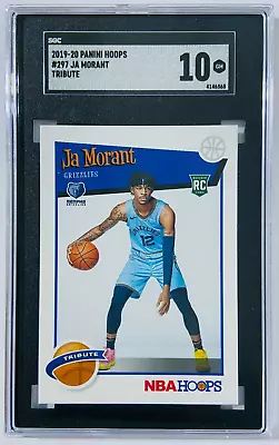 Ja Morant - 2019-20 Grizzlies Panini Hoops Tribute RC Rookie #297 [SGC 10] • £77.10