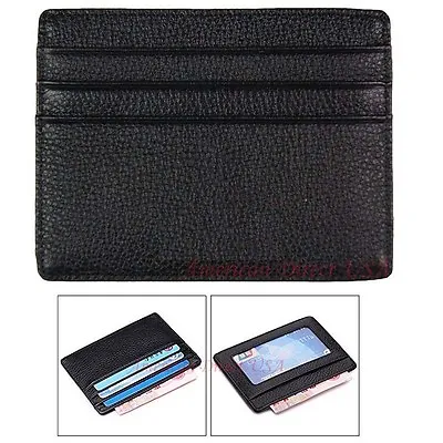 Mens Leather Wallet Money Credit Card ID Holder Front Pocket Thin Slim NEW US • $6.99