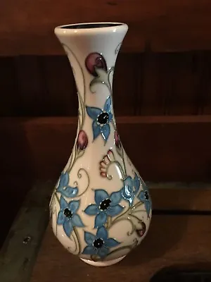 Moorcroft Pottery  True Blue Vase  80/6 Nib (b) • $320