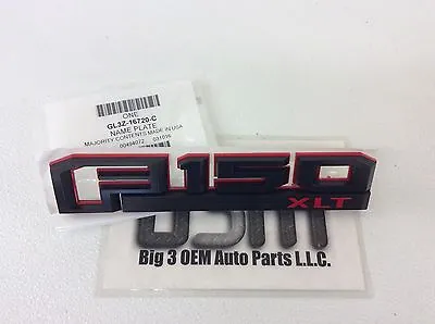 2016-2019 Ford F-150 XLT RH Passenger Side Black Fender Emblem Nameplate Red • $40.88