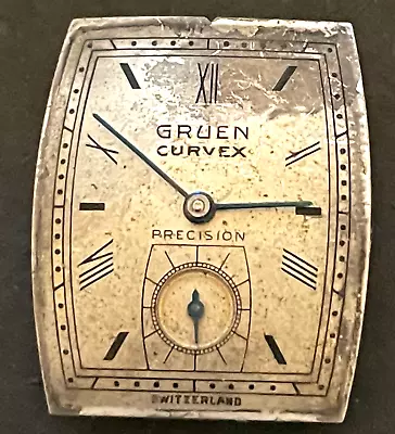 Vintage Gruen Curvex Cal 440 Men's Watch Movement Ticks Balance 17j Swiss • $39.95