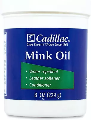 Mink Oil For Leather Boots Shoes - Waterproof Leather - Water Repellent Softener • $14.13