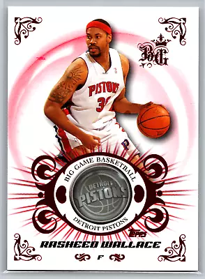 Rasheed Wallace 2006-07 Topps Big Game Basketball Red /129 #22 Detroit Pistons • $2.99