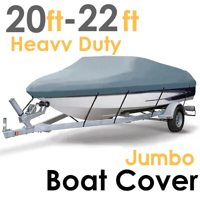 £30.99 • Buy 20-22FT Oxford Fabric Heavy Duty Boat Speedboat Cover Waterproof Fish Ski V-Hull