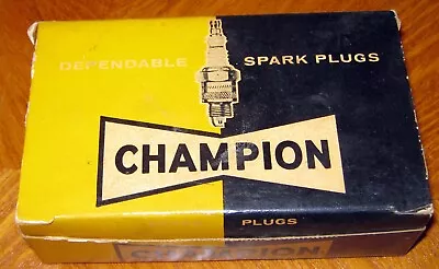 Vintage Champion Spark Plugs NOS In Original Box UJ-7P • $23.01