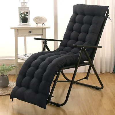 Sun Lounger Cushion Pad Replacement Cotton Garden Outdoor Chair Seat Recliner UK • £13.94