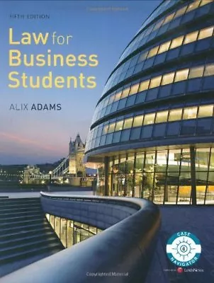 Law For Business Students By Ms Alix Adams. 9781405858885 • £4.24