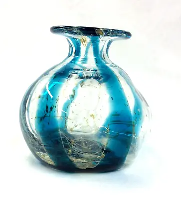 Vintage MDINA GLASS Small Art Glass Vase ~ Made In Malta ~ Signed ~ Original P13 • $65