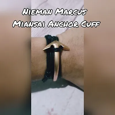 Nieman Marcus Anchor Half-Cuff Miansai Leather Bracelet • $80