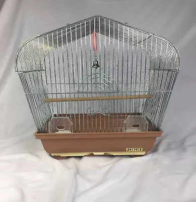 HOEI Bird Cage Pet Wire Metal & Plastic Pull Out Tray With Feeders Perch • $49.70