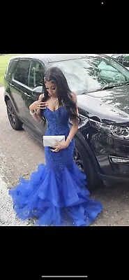 Royal Blue Prom Dress Size 4worn Once • £450