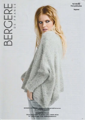 £3.85 • Buy Knitting Pattern ~ Ladies Draped Jacket S - XL Bergere Plume Chunky 82