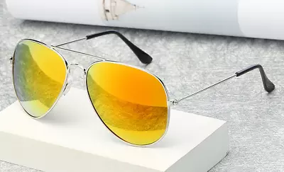 Mirrored Tinted Aviator Sunglasses Men And Women Vintage Sports Metal Gradient • $7.99