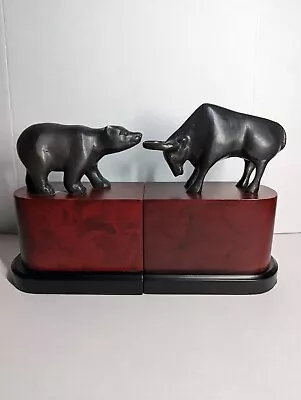 Wall Street Bull And Bear Bookends Excellent Condition! • $125