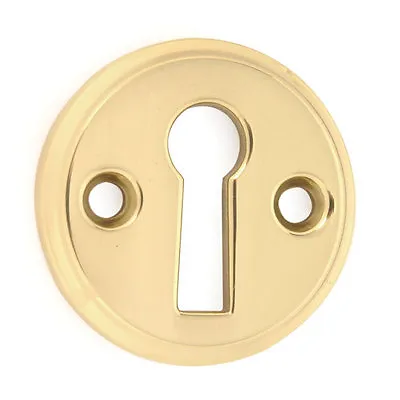 £1.65 • Buy Polished Brass Keyhole Escutcheon 