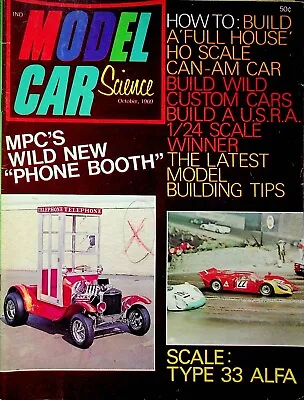 Model Car Science Magazine MPC's New Phone Booth October 1969 060823R • $13.64