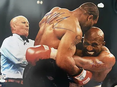 16 X 20 Mike Tyson Vs Evander Holyfield Signed With Full Authentication. • £50